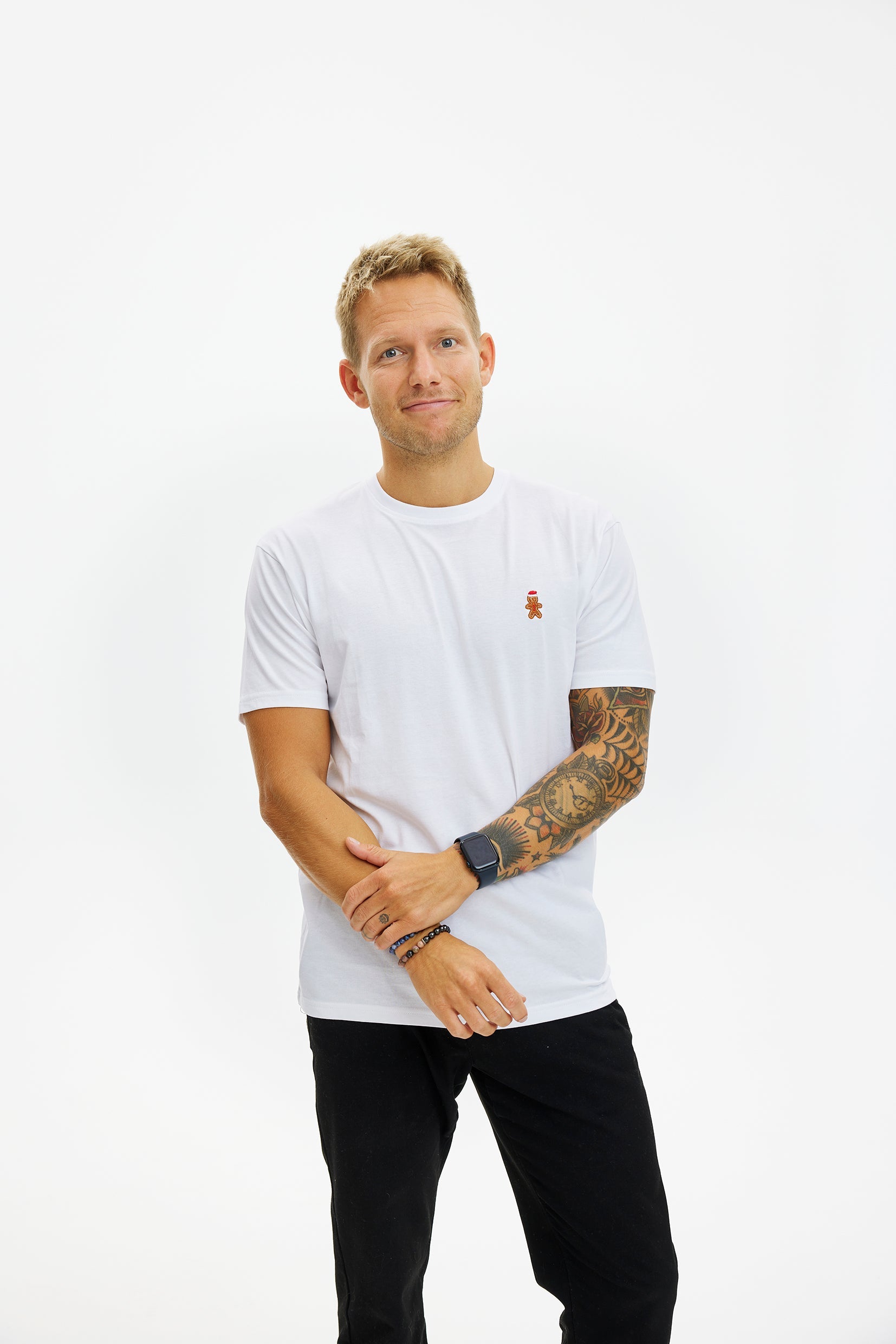 The Christmas cookie T-shirt white - Herr